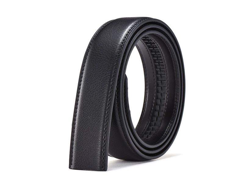 HOT HIDUP Hochwertiger Echtleder-Automatikgürtel für Herren in Blau, nur Riemen ohne Schnalle, 3,5 cm breit_voghion.com