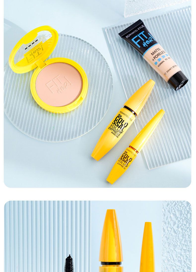 Make-up-Sets Neues 4-in-1-Konturpuder-Concealer-Flüssiggrundierung Mascara-Eyeliner-Set Vier-in-Eins-Make-up-Set_voghion.com