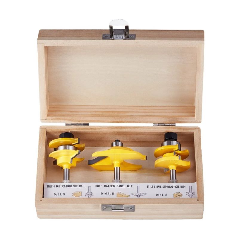 Router 4 1 Pieces Set 3 Carbide Shank Carrying Bit Router Bits Inch Case_voghion.com