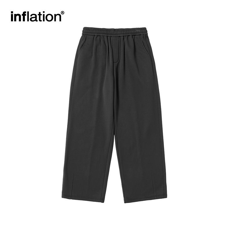 Herrenbekleidung Neue Modemarke Einteilige Fleece-Jogginghose mit weitem Bein für Männer und Frauen Warme Fleece-Sporthose mit Kordelzug_voghion.com