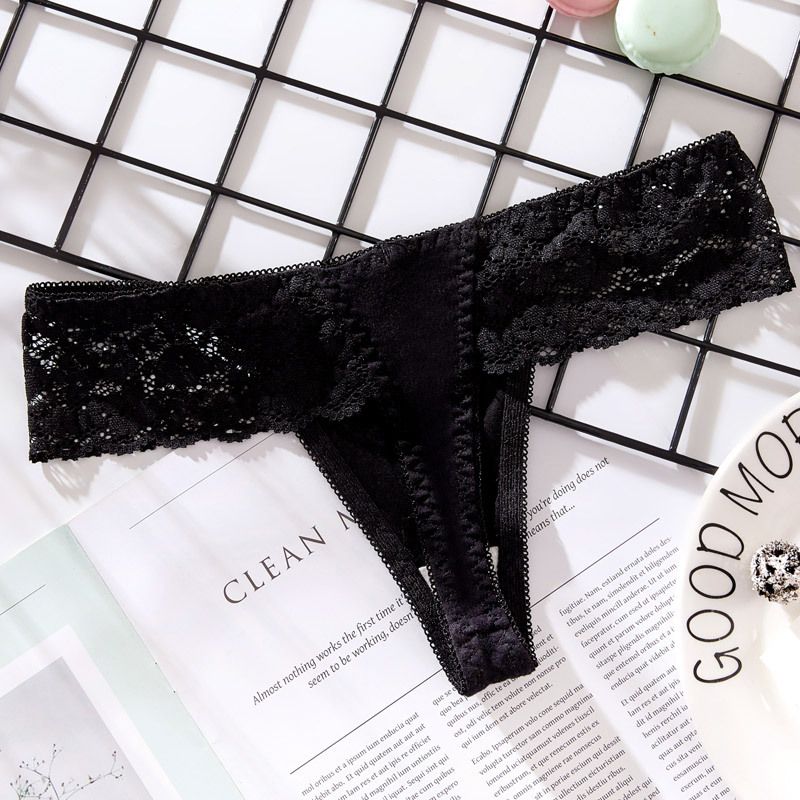 2025e Sexy Baumwolle Low-Waist Transparente Spitze Unsichtbarer Nahtloser Tanga Für Frauen_voghion.com