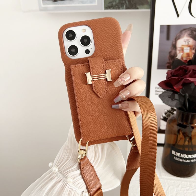 Θήκη κινητού τηλεφώνου iPhone14 θήκη κάρτας κάρτας κεκλιμένη θήκη τηλεφώνου κατάλληλη για θήκη τηλεφώνου iPhone13 promax letter H_voghion.com