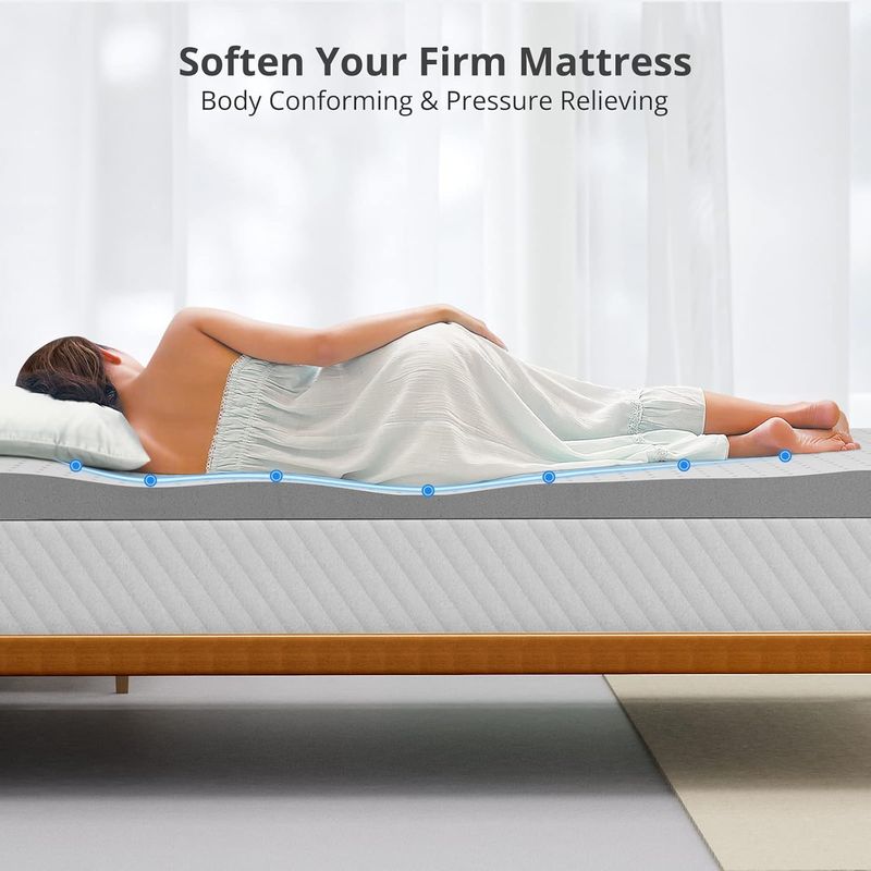 3 Inch Mattress Topper Full,Gel Memory Foam Mattress Topper Double Bed Topper For Soft & Cooling Sleep, Pressure Relieve, CertiPUR-US Certified_voghion.com