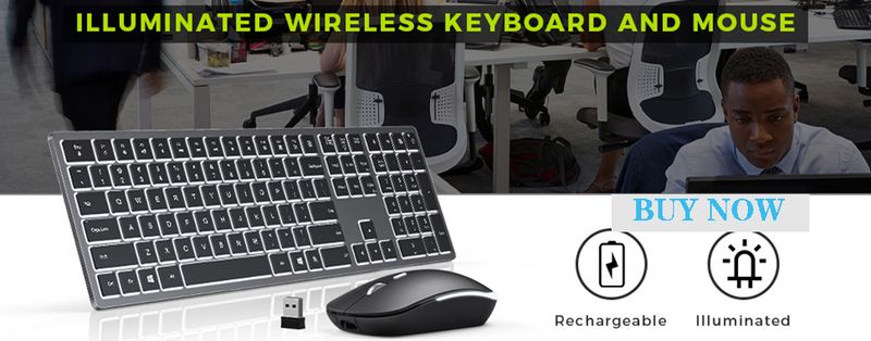Wireless Keyboard And Mouse Combo RGB Backlit, Rechargeable Light Up Letters, Full-Size, Ergonomic, Sleep Mode, 2.4GHz_voghion.com