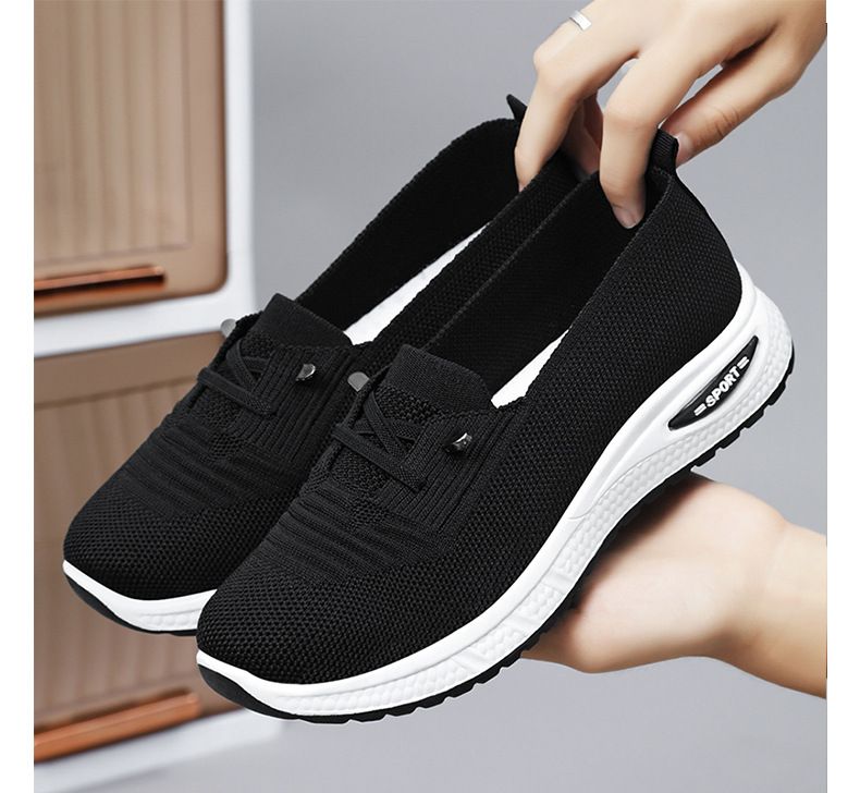 Women's Shoes Breathable Light Comfortable Casual Shoes Flying Woven Shoes_voghion.com