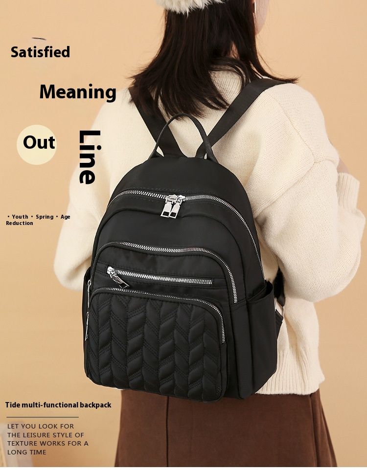 New Casual Women's Oxford Backpack, Stylish, Simple, Large Capacity Urban Commuting Travel Backpack_voghion.com