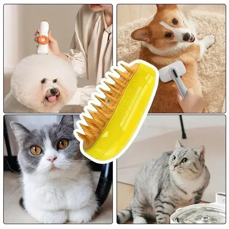 3-in-1-Dampfbürste für Hunde von PawParty Store_voghion.com