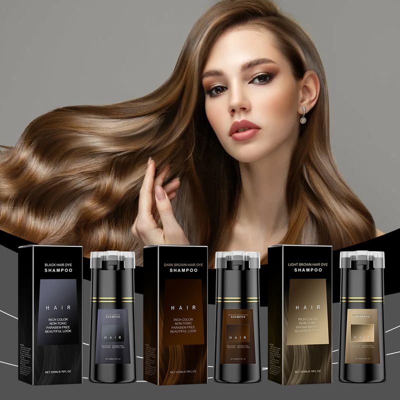 Shampoo Plant Extract DIY Gentle Easy Coloring Cleansing Nourishing Smooth Shiny Hair Care_voghion.com