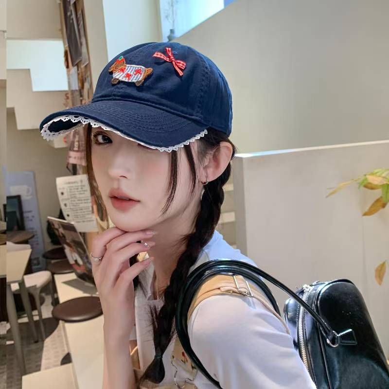 2025 New Baseball Cap Women's Spring Autumn Models Show A Small Face, Wide Brim, Peaked Cap, Large Head Circumference,_voghion.com