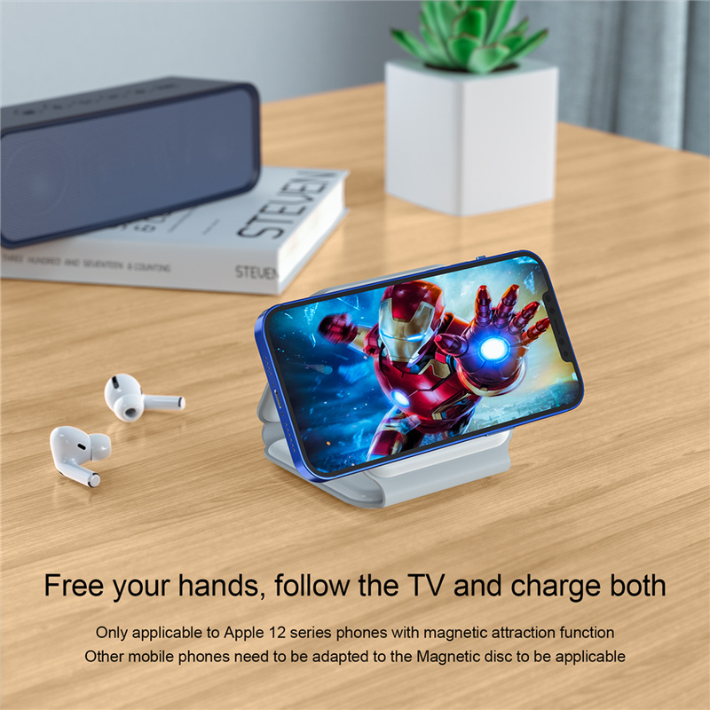 Încărcător wireless magnetic 3 în 1, pliabil, pentru iPhone 14, 13, 12, 11, XS, X, 8, Apple Watch, AirPods, stație de încărcare rapidă de 15W_voghion.com