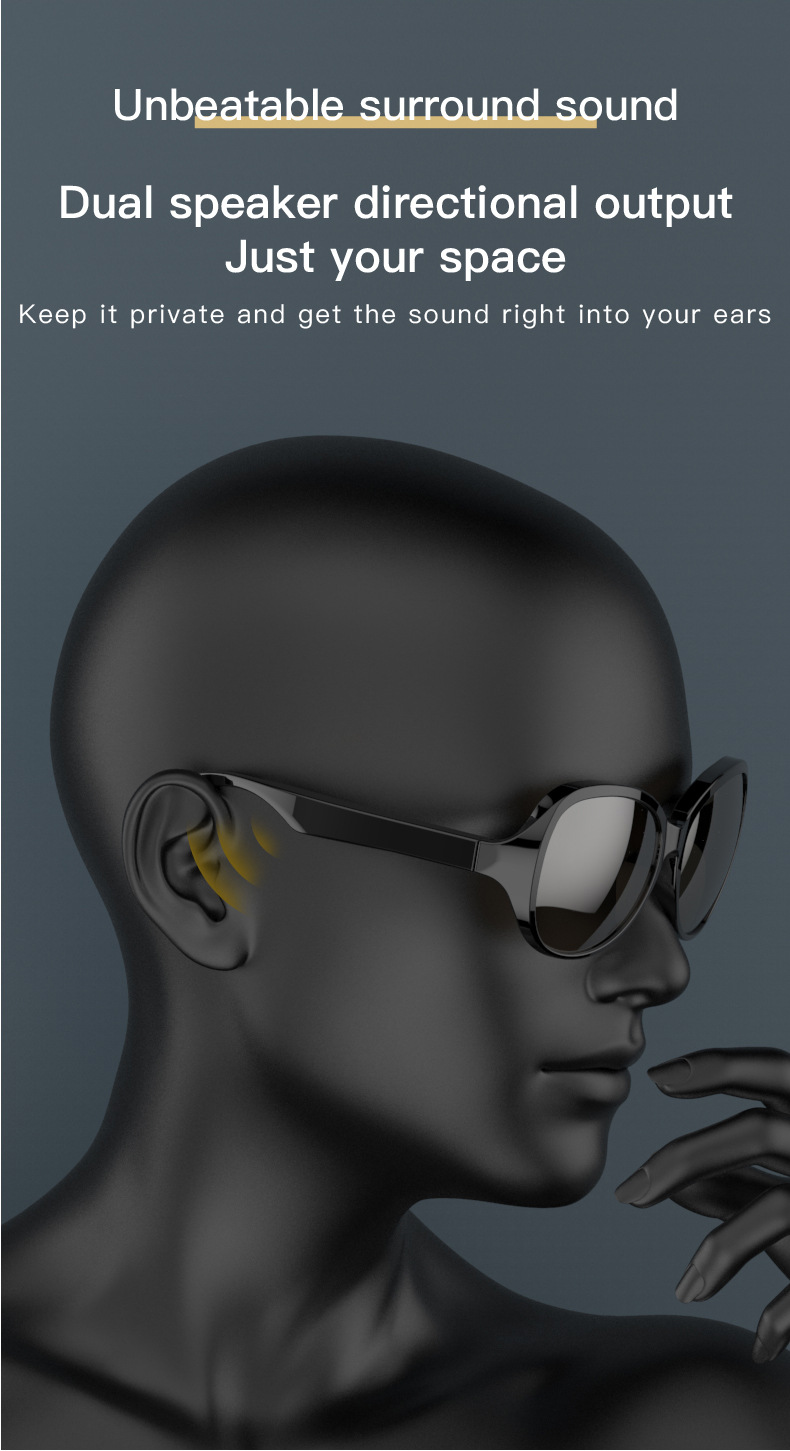 2023 F06 F07 F08 Intelligent Bluetooth Glasses Conducting Black Technology Outdoor Sports Sunglasses_voghion.com