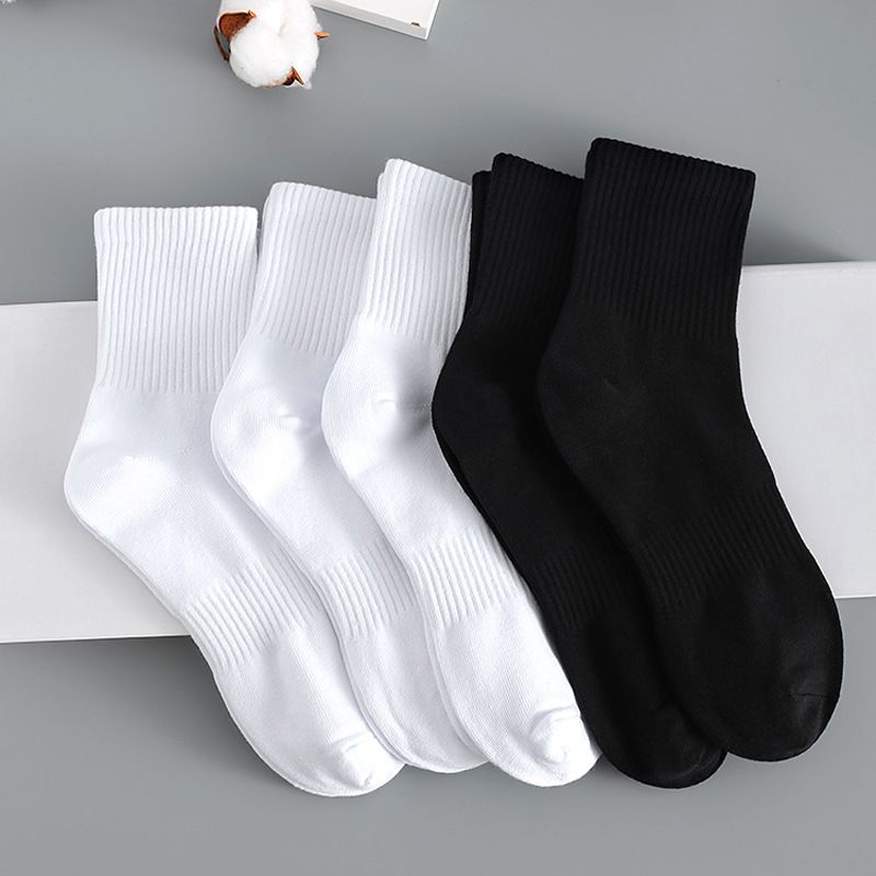 2025d Spring Summer Mid-Calf Men's Pure Cotton Deodorant Sweat-Absorbing Sports Short Thin Breathable Mesh Low-Cut Boat Socks_voghion.com