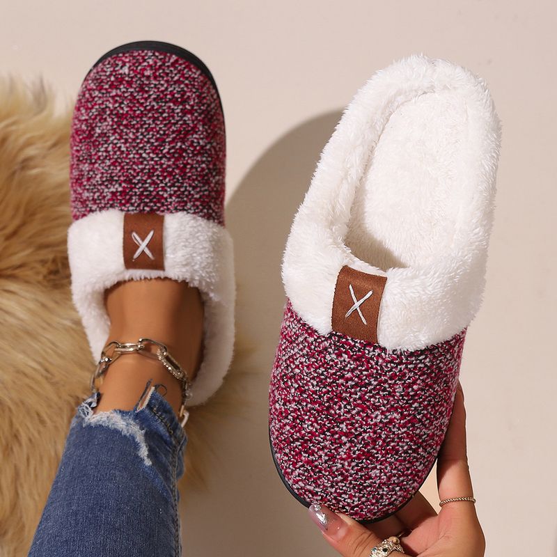 Pantofole soffici Pantofole da casa in cotone per l'autunno e l'inverno, calde e spesse, in peluche_voghion.com
