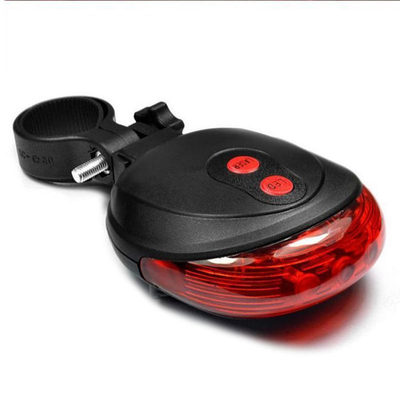 Kaou Mountain Bicycle Bike Cycle Rear Tail Warning Lamp 5 LED Light Flash Mode_voghion.com