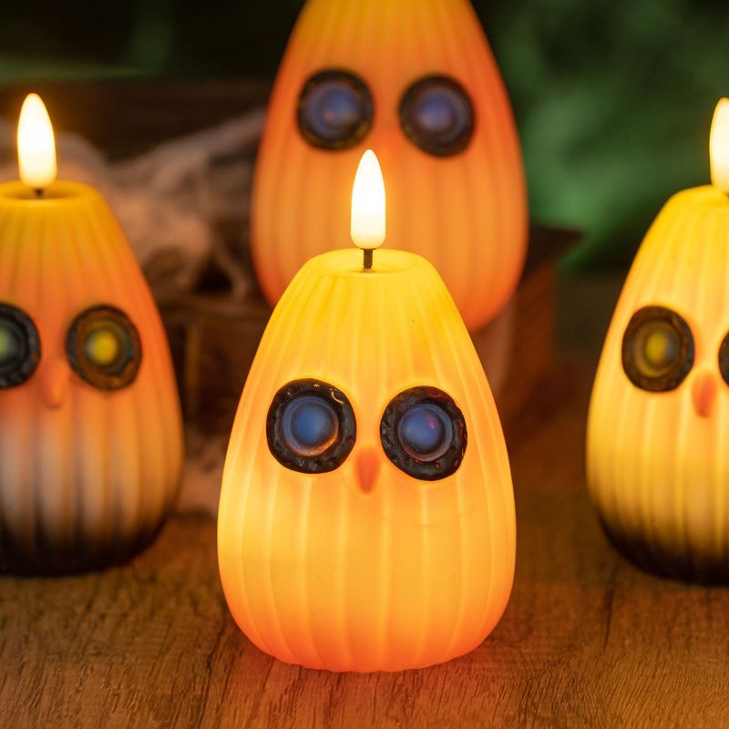 Décorations d'Halloween, hibou drôle, citrouille lumineuse, veilleuse, ambiance de fête, accessoires de mise en page, ornements de bureau_voghion.com