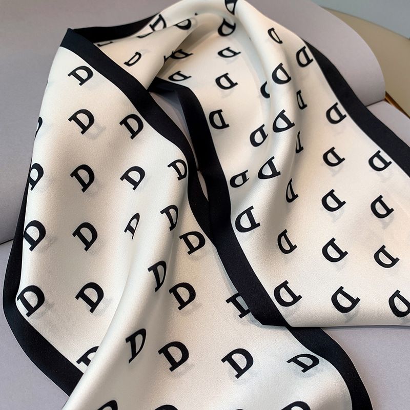 Spring Autumn New Letter Thin and Narrow Small Women's Headband Decorative Scarf Long Bar Tie Bag Belt_voghion.com
