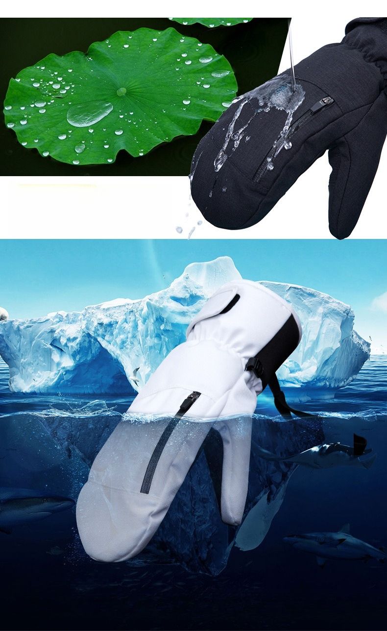 The New Spot Refers To Snowboard Ski Gloves, Braised Seeds, Waterproof And Touch-screen Inner Five-finger Winter Thickened Warm Gloves._voghion.com