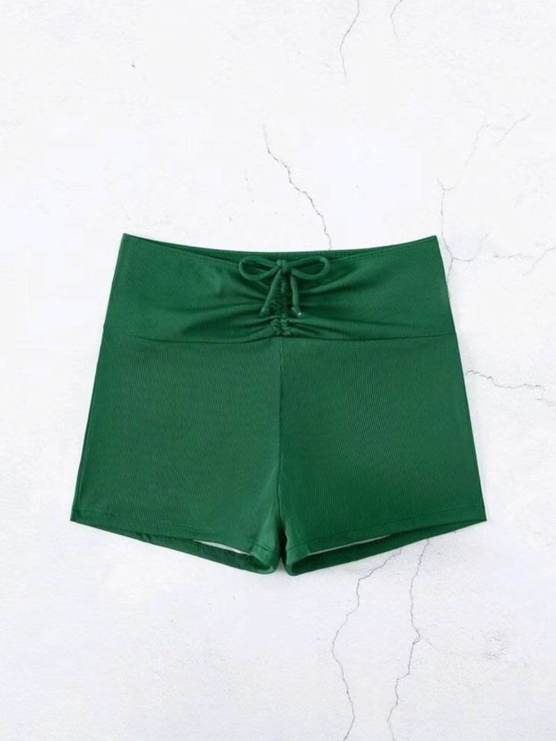 Swim Printed Damen Boxer Konservative High Waist Kordelzug Strand Single Shorts_voghion.com