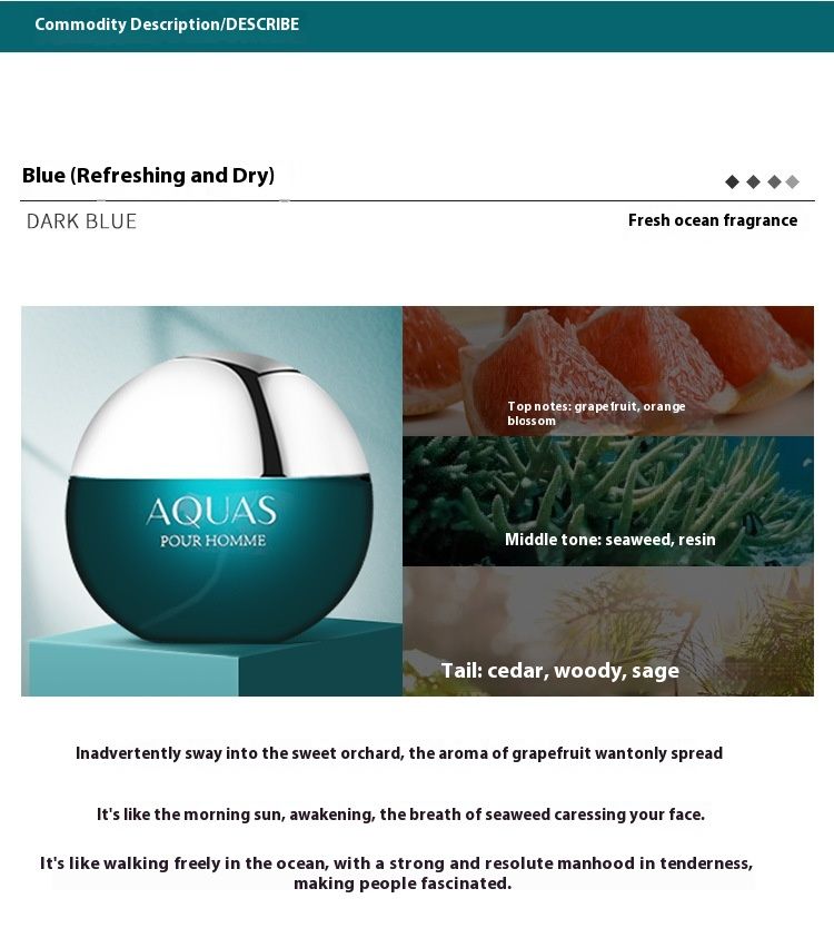 Neues heißes Parfüm, heißes WARMKISS Blue, Herrenparfüm, Ozeanduft, lang anhaltendes Eau de Cologne_voghion.com