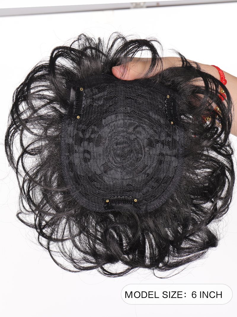 Clip sintetica per parrucchino 3D in estensione con frangia per capelli da donna resistenti al calore_voghion.com