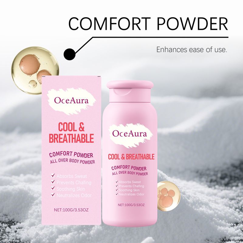 OceAura Large Capacity Body Powder Skin Dry Refreshing Care Family General Cool Non-sticky_voghion.com