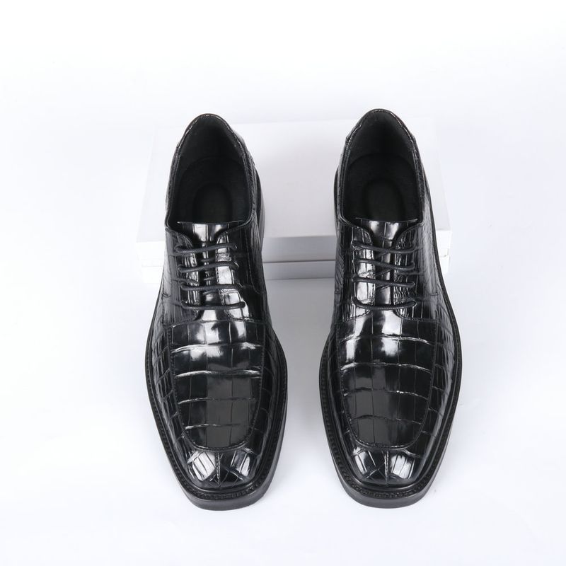 ShoeVault, scarpe da uomo in vera pelle, casual, formali e da banchetto, all'ingrosso, in vera pelle di coccodrillo, modello California_voghion.com