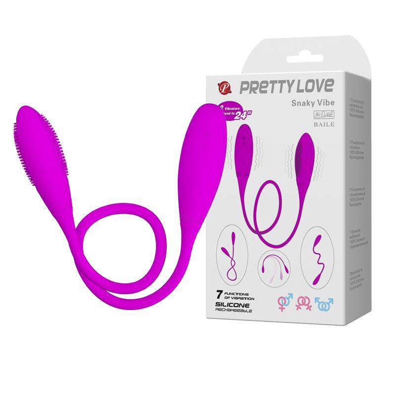 Patila Versatile Phantom Rechargeable Dual-Head Vibrating Massager Masturbation Flirting G-Spot Stimulation Baile 14327_voghion.com