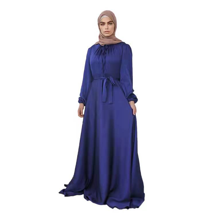Nuovo abito da donna in raso elegante a vita morbida, grande abito altalena_voghion.com