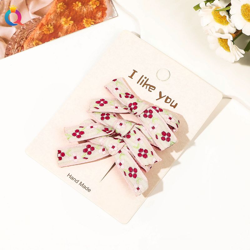 Lindos accesorios de horquilla con lazo floral, pinza para flequillo, pinza para el pelo con forma de pico de pato, accesorios para el cabello_voghion.com