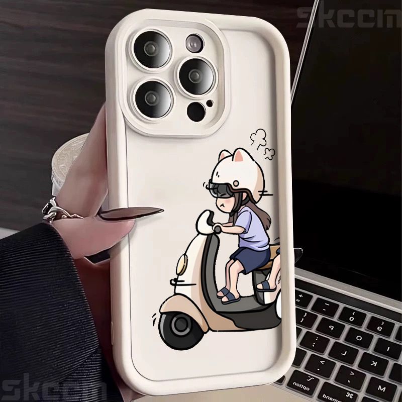 Custodia per bambina con design elettrico alla guida per Samsung Galaxy S25 S24 S23 S22 Ultra S21 Plus S20 FE A15 A35 A54 A55_voghion.com