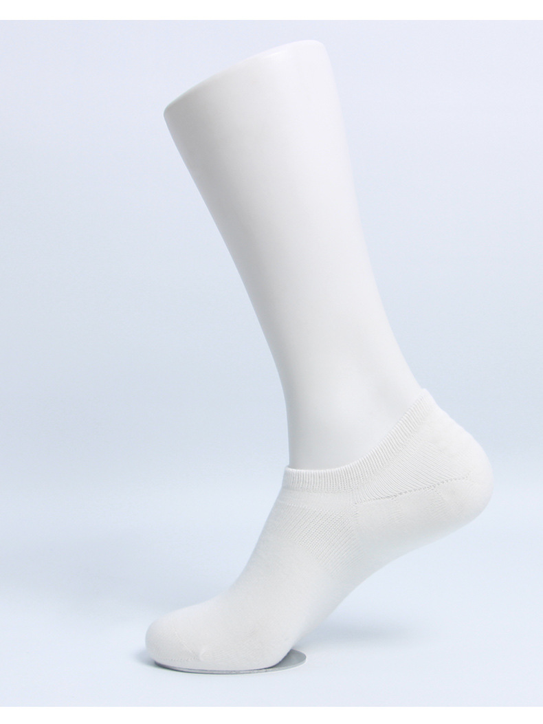 Men's clothing cotton men's solid color boat socks fashionable simple mesh breathable sports leisure commuting invisible socks_voghion.com