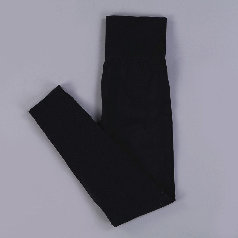 Naiste kõrge vöökohaga jooga treeningpüksid, harjutused, kõhtu pinguldavad, puusa tõstvad väikesed üheksa minuti püksid_voghion.com