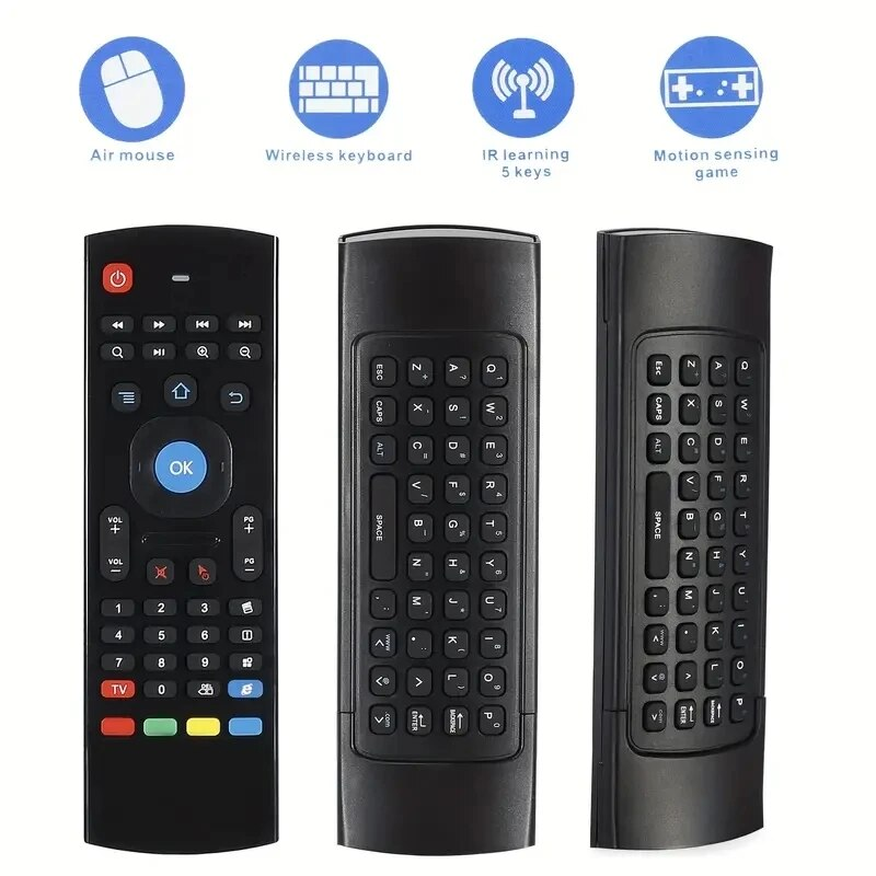 MX3 Air Mouse – clavier sans fil USB, télécommande de remplacement intelligente, contrôleur RF 2.4 ghz, avec micro vocal, pour Android TV_voghion.com