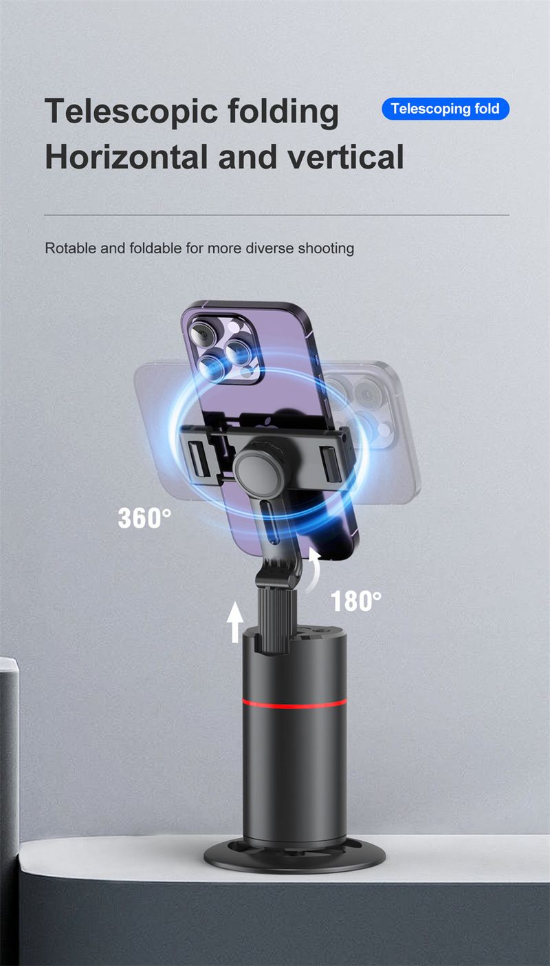 2025 360 Rotation Gimbal Stabilizer Wireless Bluetooth Remote Selfie Stick Tripod For IPhone Smartphone Live_voghion.com