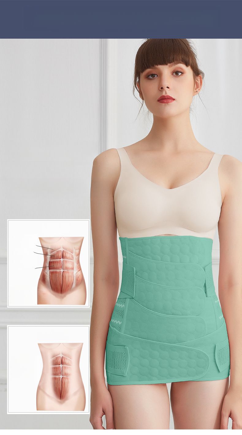 Dailixiang Trainer Donna, Fascia Addominale Post-Parto 4 Pezzi, Set Traspirante per Parto Naturale e Taglio Cesareo, Modellamento della Vita e_voghion.com