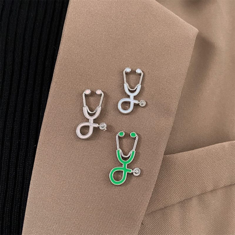 Cross-Border European And American Doctor Who Colorful Cartoon Stethoscope Lapel Pin Brooch Quirky Accessory_voghion.com