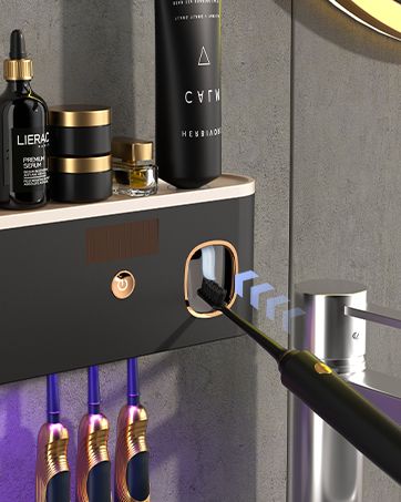 Wiederaufladbarer Zahnbürstenhalter – Eingebauter Spender_voghion.com