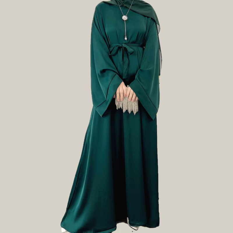 Einfarbiges, mehrfarbiges Basic-Kleid für Damen in großen Größen_voghion.com