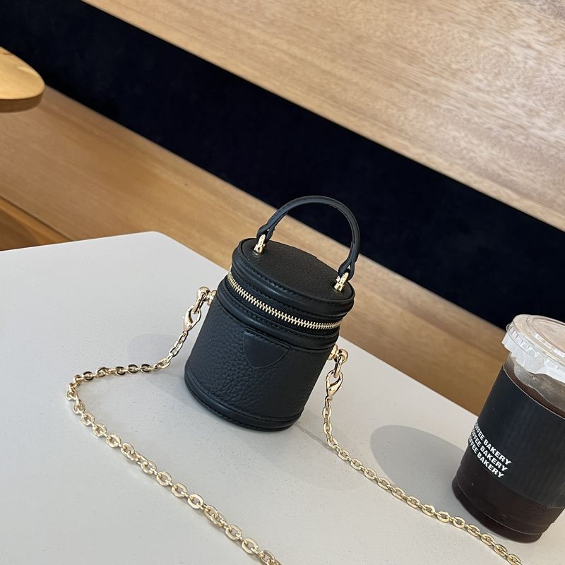 Donkey House Same Style Fortune Mini Bucket First Layer Cowhide Exquisite Coin Purse Red Fashion Earphone Storage Bag_voghion.com