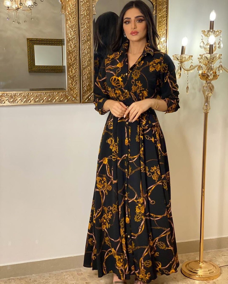 Damenbekleidung in Übergröße, Mode, elegantes französisches Kleid, südostasiatischer Streetstyle, Retro-Kleidung aus dem Nahen Osten, mehrfarbig_voghion.com