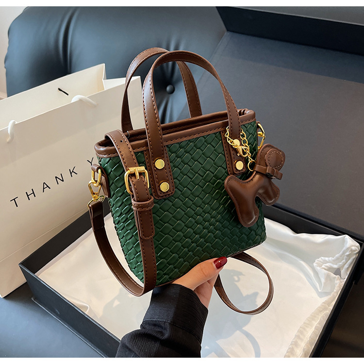 Borsa a secchiello di tendenza transfrontaliera borsa da donna alla moda semplice borsa a tracolla a tracolla borsa in tessuto trasporto di goccia in un unico pezzo_voghion.com
