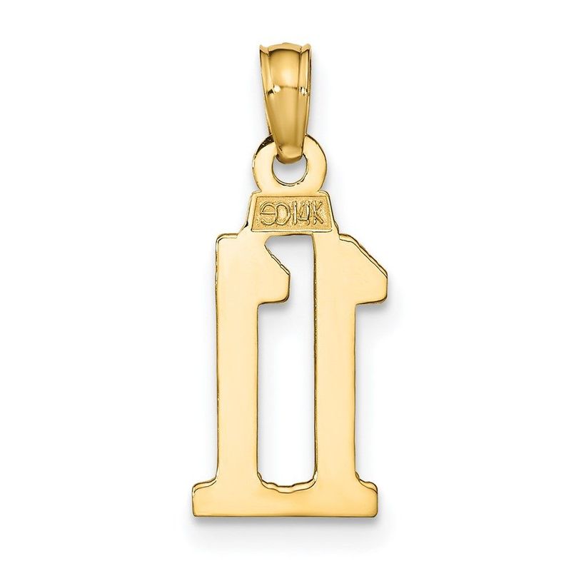 14k Polished Number 11 Pendant_voghion.com