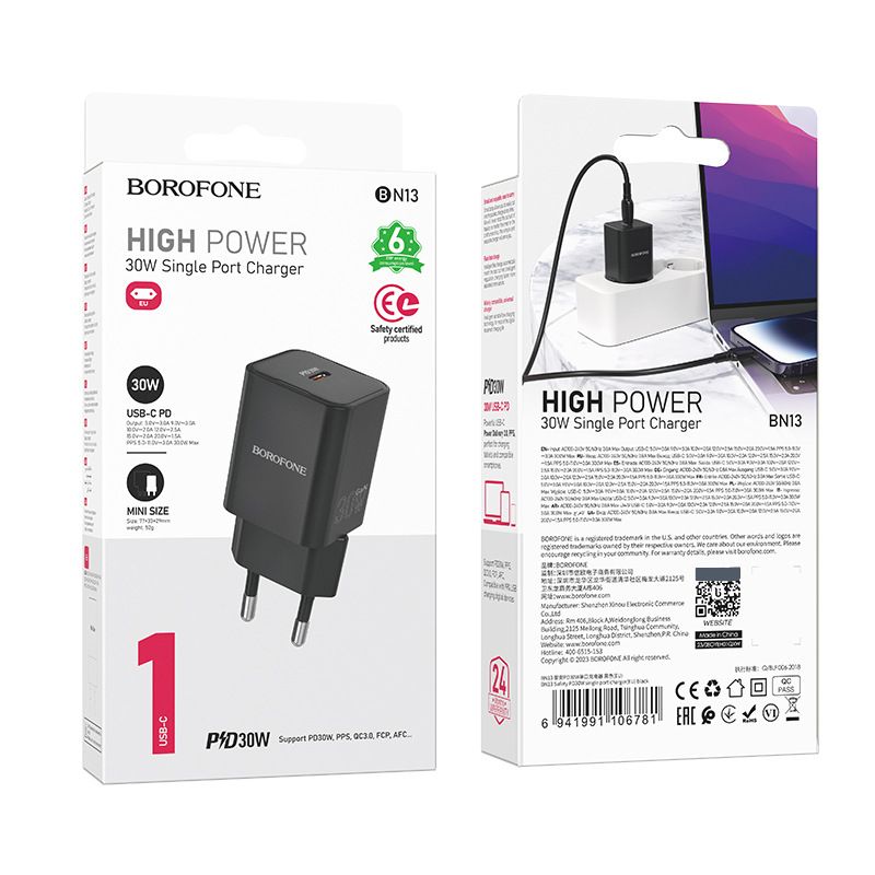 Music Festival BN13 European certified single port PD30W charger suitable for Apple Huawei Type-C fast charging_voghion.com