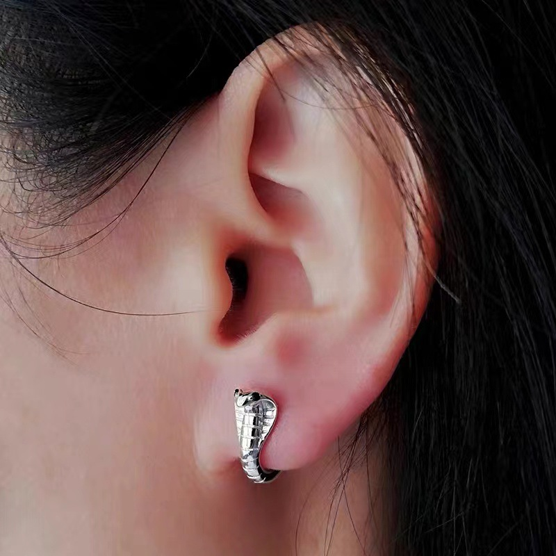 Náušnice Wind Cobra pro muže, americké ušní přezky, dámské personalizované seniorské náušnice, hip hopové ušní šperky, nový trend_voghion.com