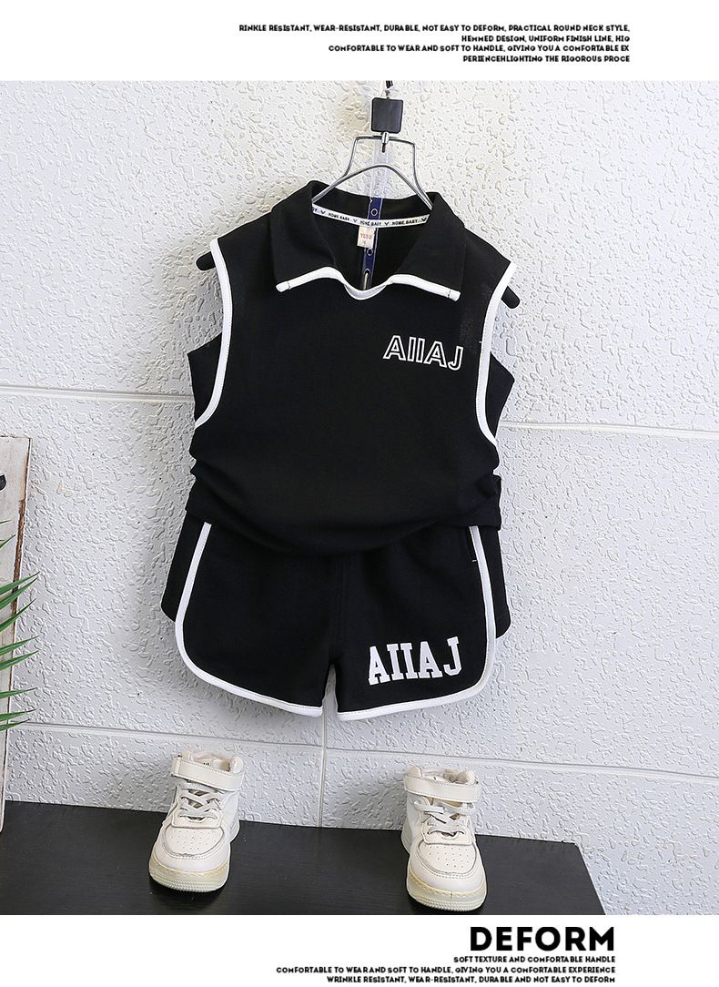Boys Summer Clothes 2025 New 3 Baby Summer Sleeveless Lapel Vest Suit 7 Children's Clothes Baby Cool Clothes_voghion.com