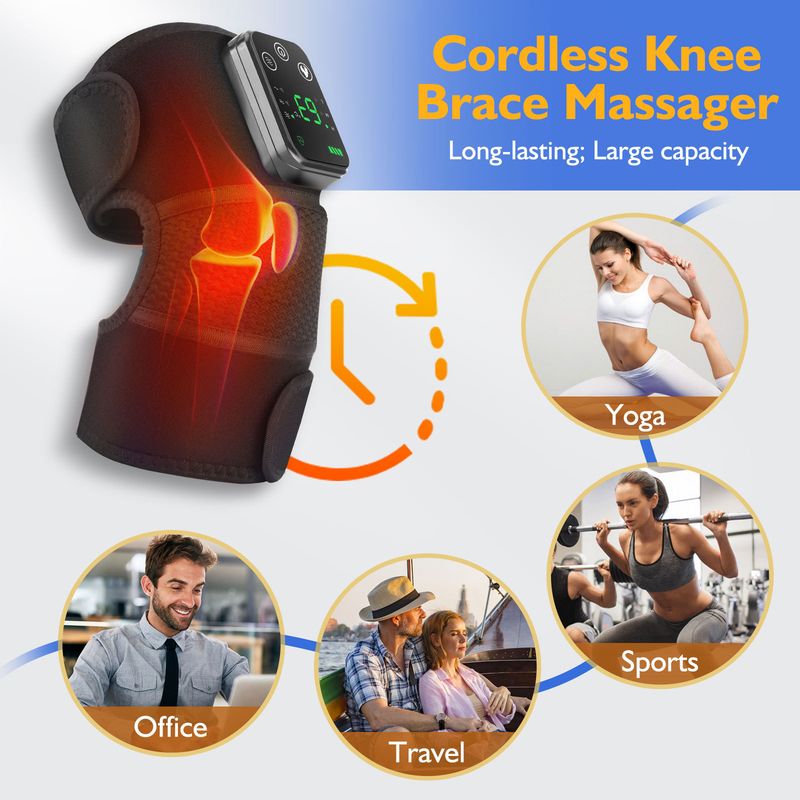 New heating for middle-aged elderly people, home therapy, hot compress pads, cold and warm massager knee pads_voghion.com