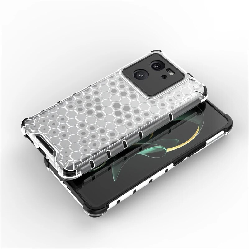 Shockproof Transparent Honeycomb Armor 13TPro Case Cover For Xiaomi 13T Pro 6.67 inch_voghion.com