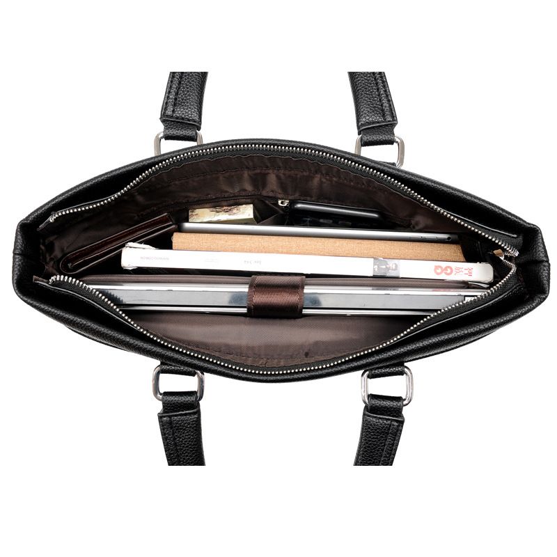 Handbag Soft Leather Large Capacity Casual Cowhide Single Shoulder Crossbody Business Briefcase Men's Bag_voghion.com