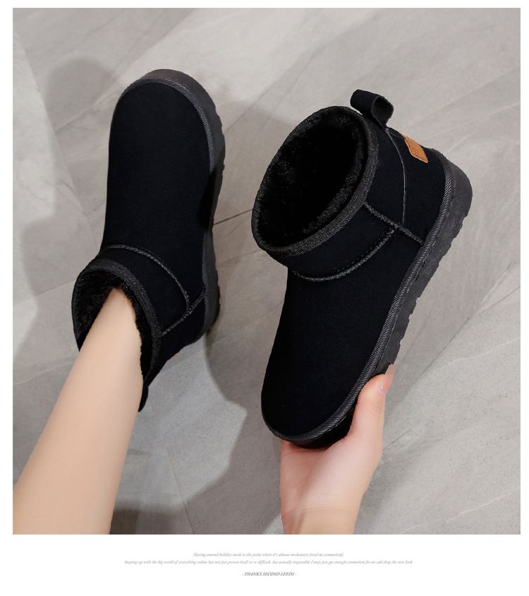 Scarpe da donna, stivali invernali da neve – stivaletti slip-on foderati in pelliccia (3 colori)_voghion.com