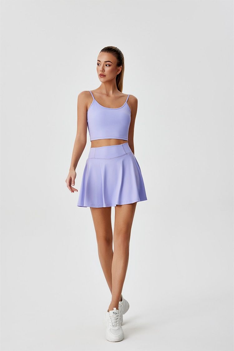 001 Cross-border Thin Srap Bra Wih Ches Pads, Cool Yoga Backless Camisole, High Wais Slimming Spors Training Shor_voghion.com